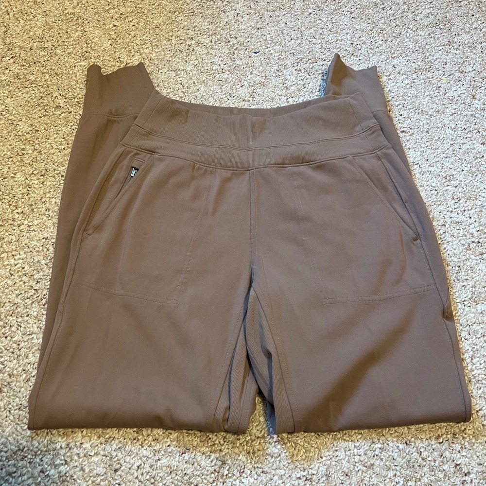Athleta Trekkie North Joggers Brown Hiking Pants Womens Small Tall S/T P/G